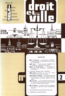 Construction et esthétique, problèmes de droit pénal - Revue Droit et Ville, 1976