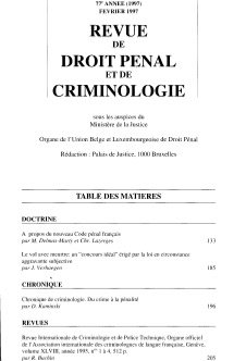 A propos du Nouveau code pénal français