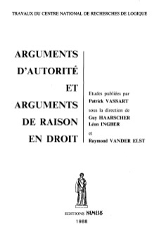 Arguments d'autorité et arguments de raisons en droit